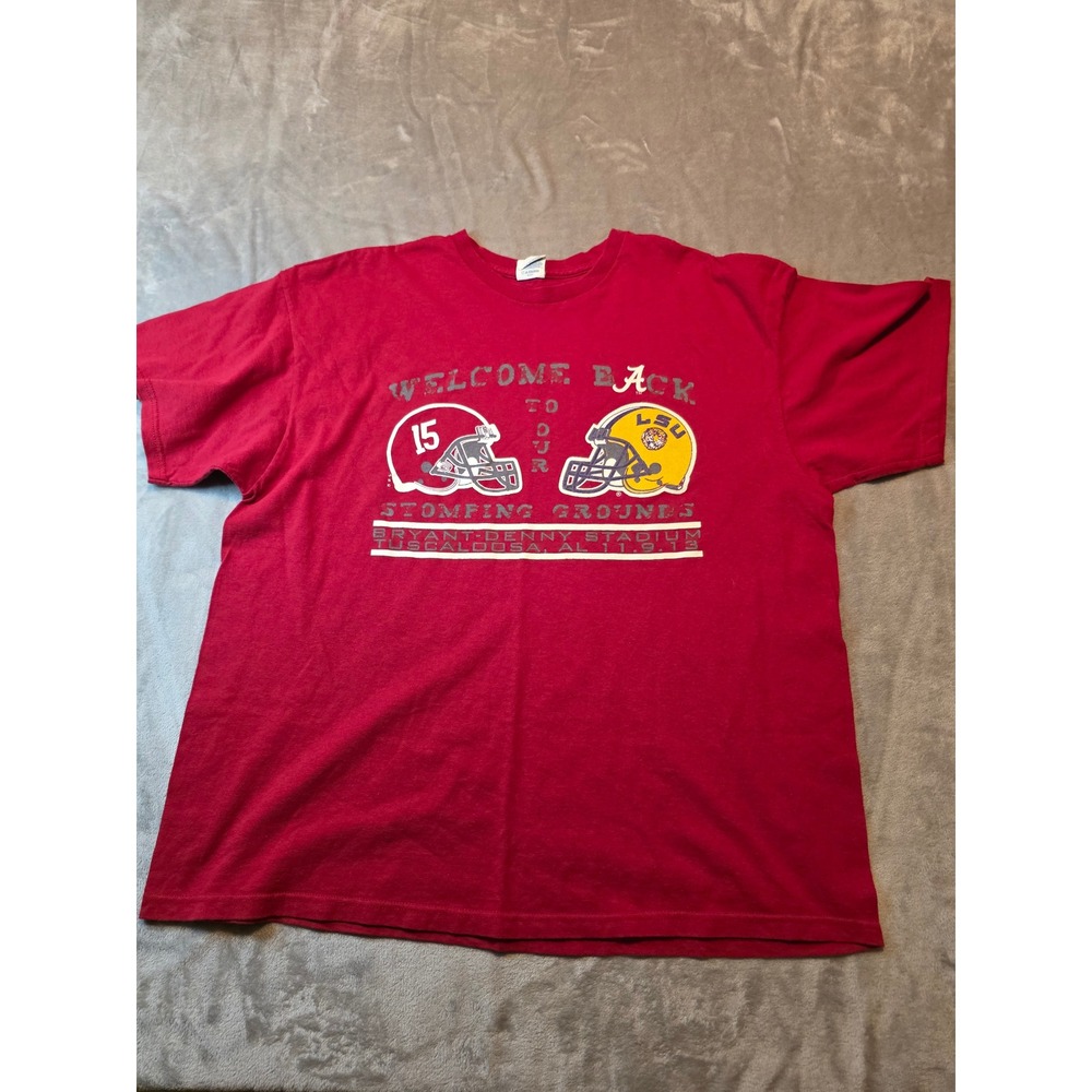 Delta T-Shirt Mens 2XL Red Alabama vs LSU Stomping Grounds Bryant-Denny 2013